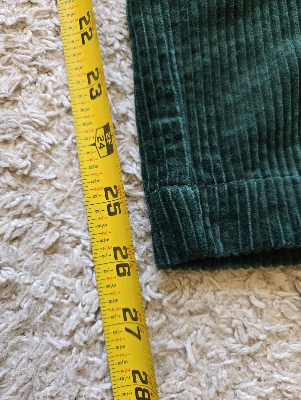 Blanknyc Baxter Ribcage Corduroy Pants Womens 28 Green Straight Leg